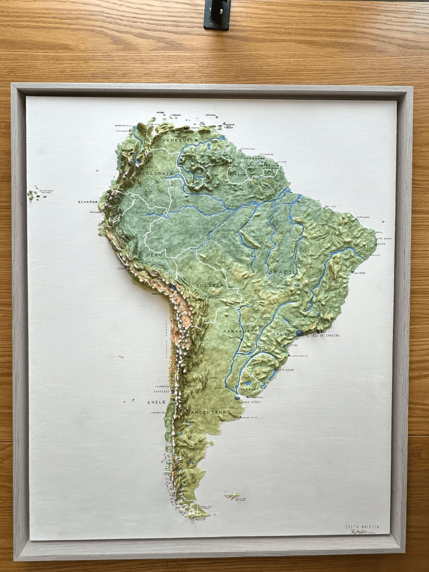 South America Topographical Map